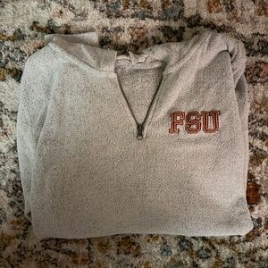 League Gray Collegiate Quarter-Zip Sweater